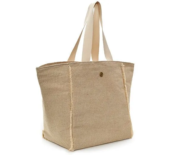 Kythira Canvas Beach Bag Beige