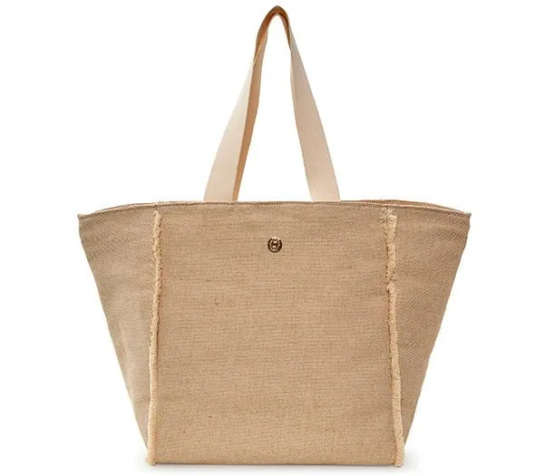 Kythira Canvas Beach Bag Beige
