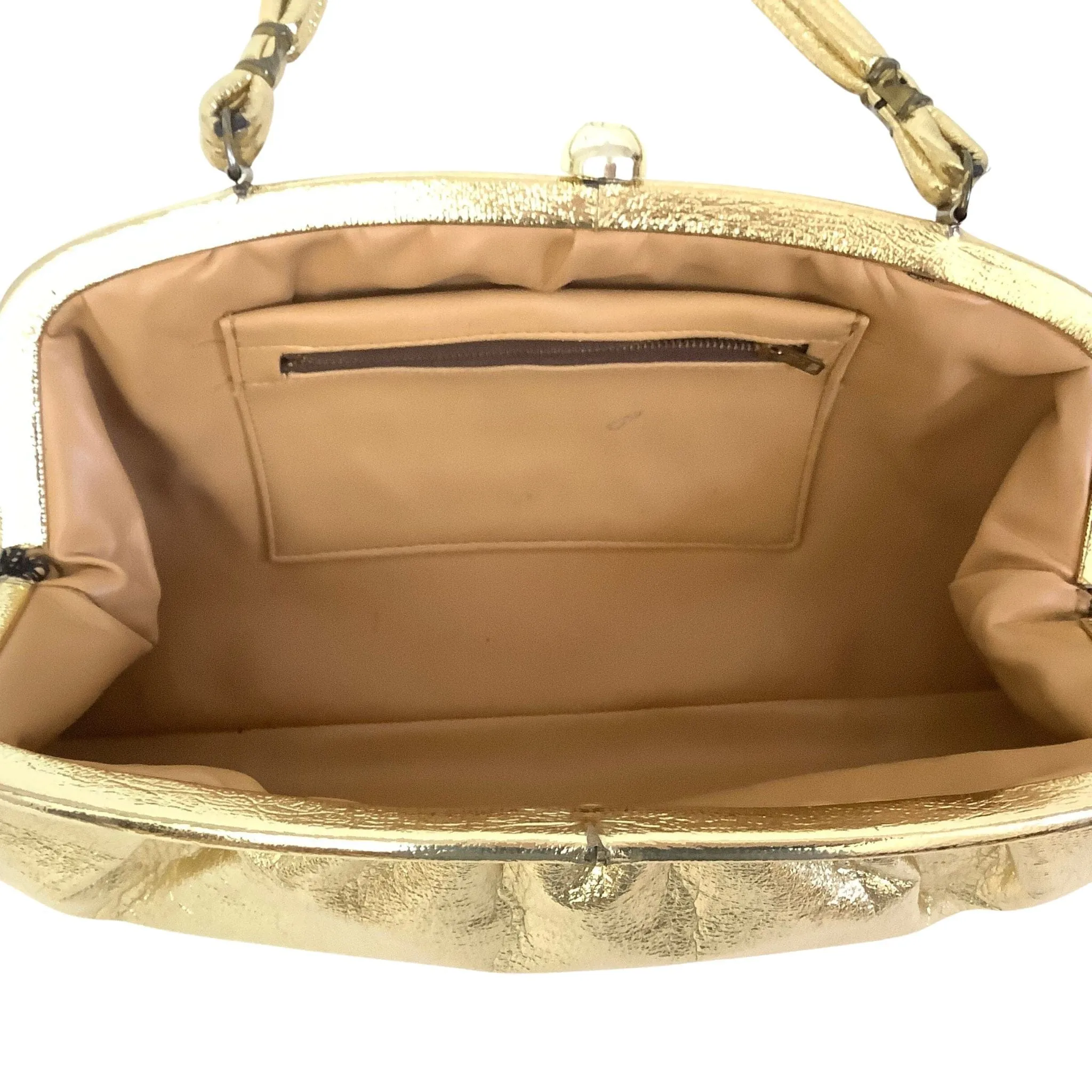 Large Metallic Gold Handbag