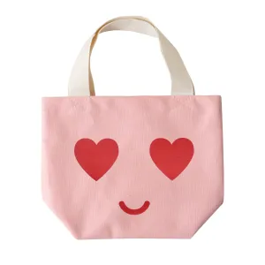 Little Canvas Bag - Pink Heart Eyes