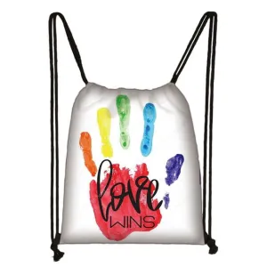 Love Wins Drawstring Bag