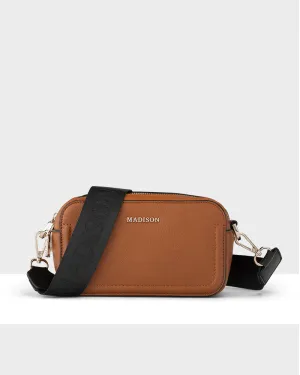 Maddie Double Zip Camera Crossbody Bag   Monogram Bag Strap