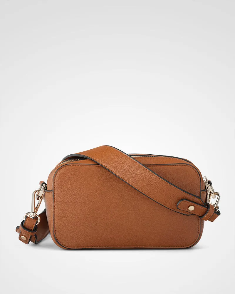 Maddie Double Zip Camera Crossbody Bag   Monogram Bag Strap