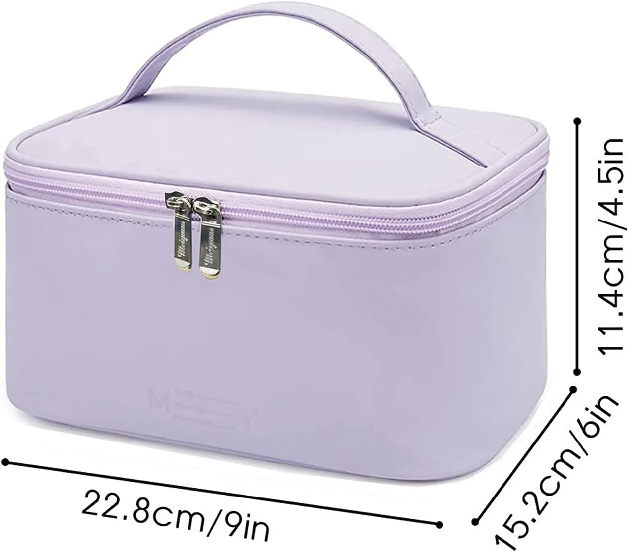 Meiyuuo Makeup Bag Cosmetic Bags for Women Ladies Zipper Pouch Makeup Organizer PU Leather Waterproof
