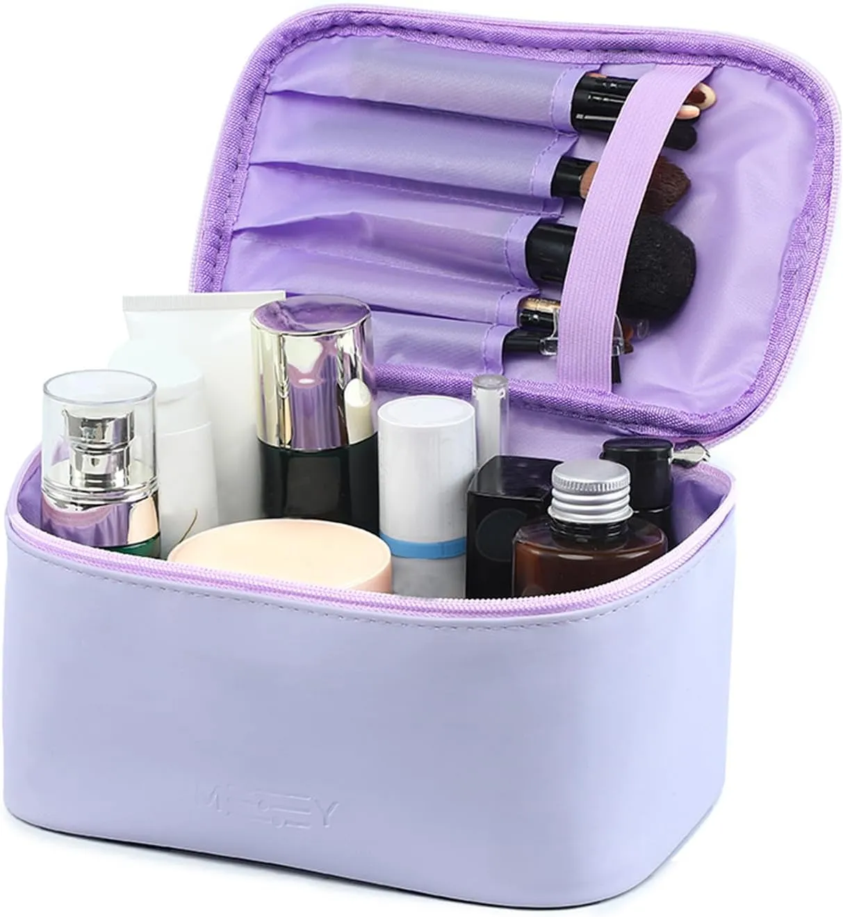 Meiyuuo Makeup Bag Cosmetic Bags for Women Ladies Zipper Pouch Makeup Organizer PU Leather Waterproof