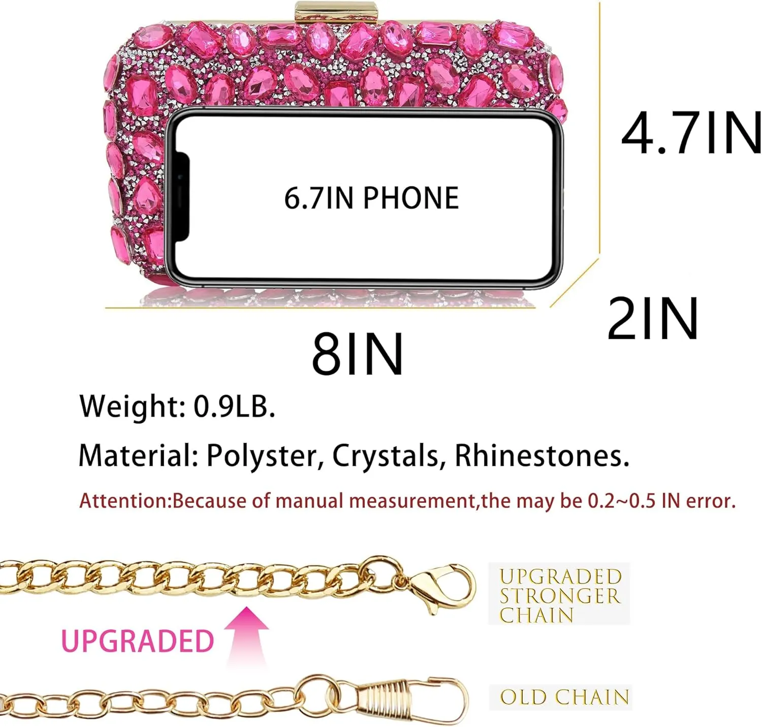 Milisente Clutch Purses For Women Crystal Clutches Evening Bags Gemstone Clutch Purse For Wedding Formal