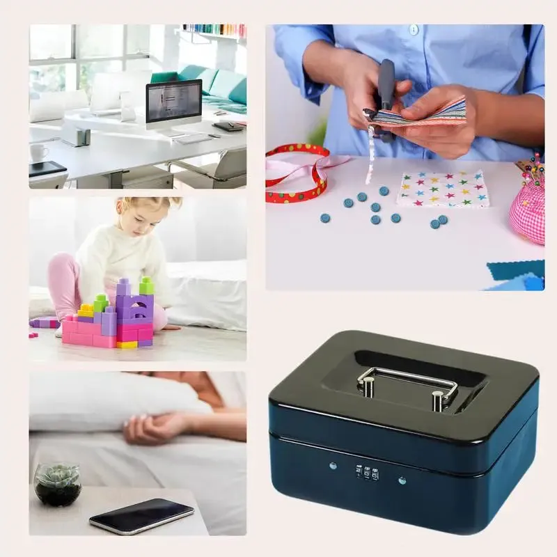 Mini Travel Safe Box with Code Lock - Portable Security Case for Jewelry & Cash