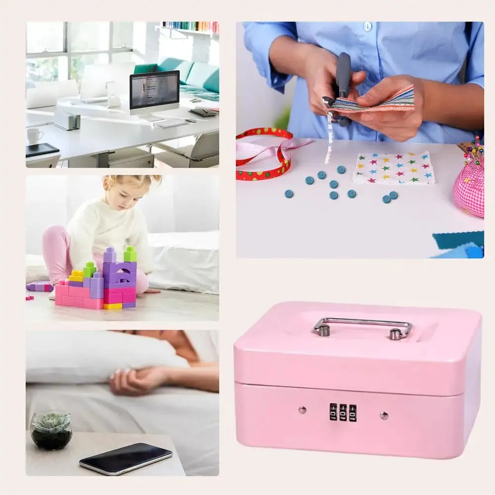 Mini Travel Safe Box with Code Lock - Portable Security Case for Jewelry & Cash