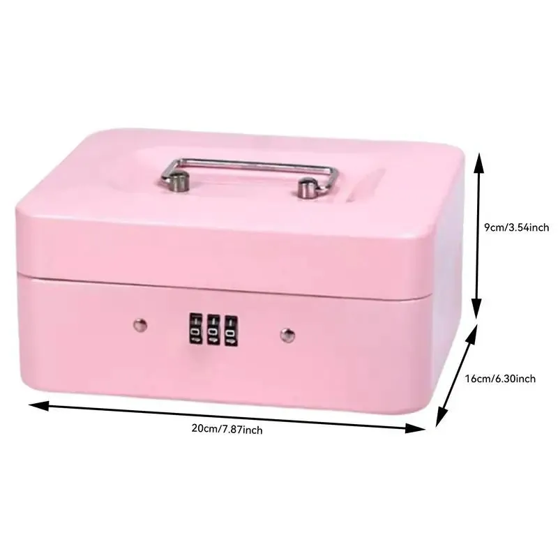 Mini Travel Safe Box with Code Lock - Portable Security Case for Jewelry & Cash