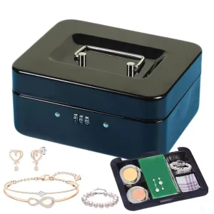 Mini Travel Safe Box with Code Lock - Portable Security Case for Jewelry & Cash