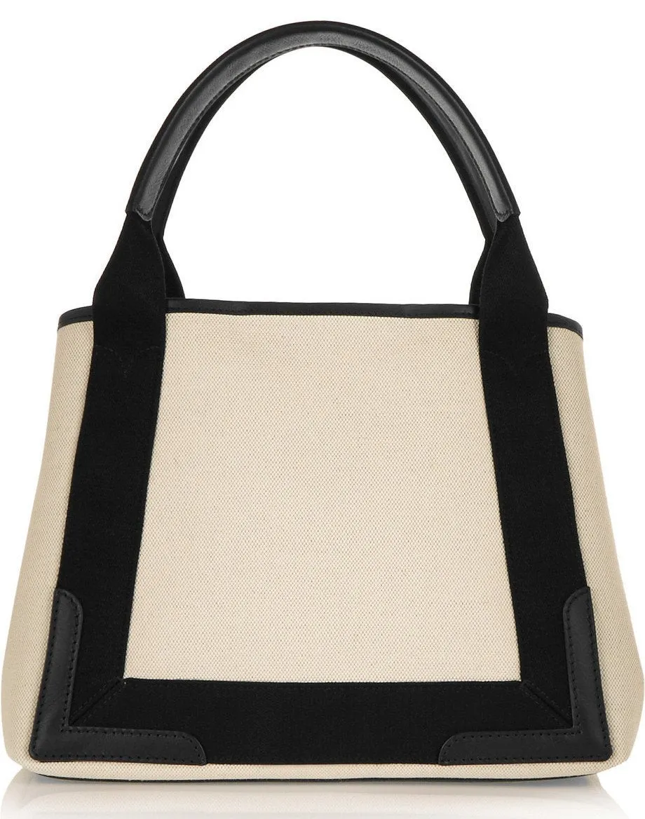 Navy Cabas Small Logo Tote Bag