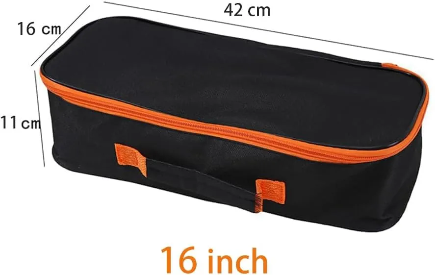 Open Top Tool Tote,Wide Mouth Open Power & Hand Tools Bags Organizer for Men Women (16 Inch)