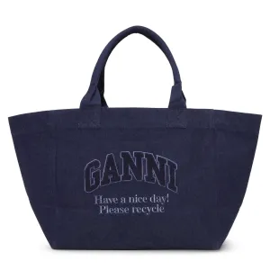 OVERSIZED CANVAS TOTE BAG | DARK DENIM