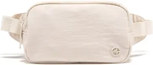 Pander Mini Belt Bag  Ultra Compact, Fits 6.7 Phone, Lipstick, Earbuds, Essentials, Small Crossbody Waist Purse, White Opal