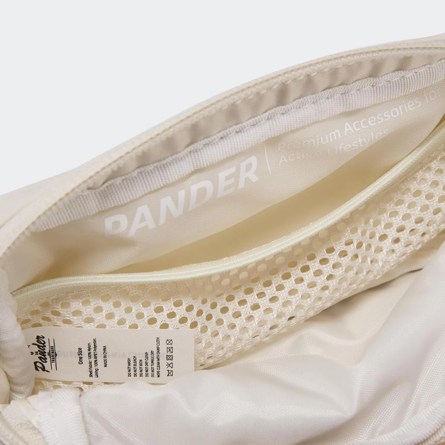 Pander Mini Belt Bag  Ultra Compact, Fits 6.7 Phone, Lipstick, Earbuds, Essentials, Small Crossbody Waist Purse, White Opal