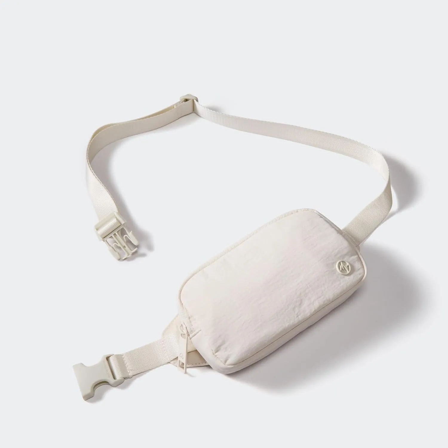 Pander Mini Belt Bag  Ultra Compact, Fits 6.7 Phone, Lipstick, Earbuds, Essentials, Small Crossbody Waist Purse, White Opal