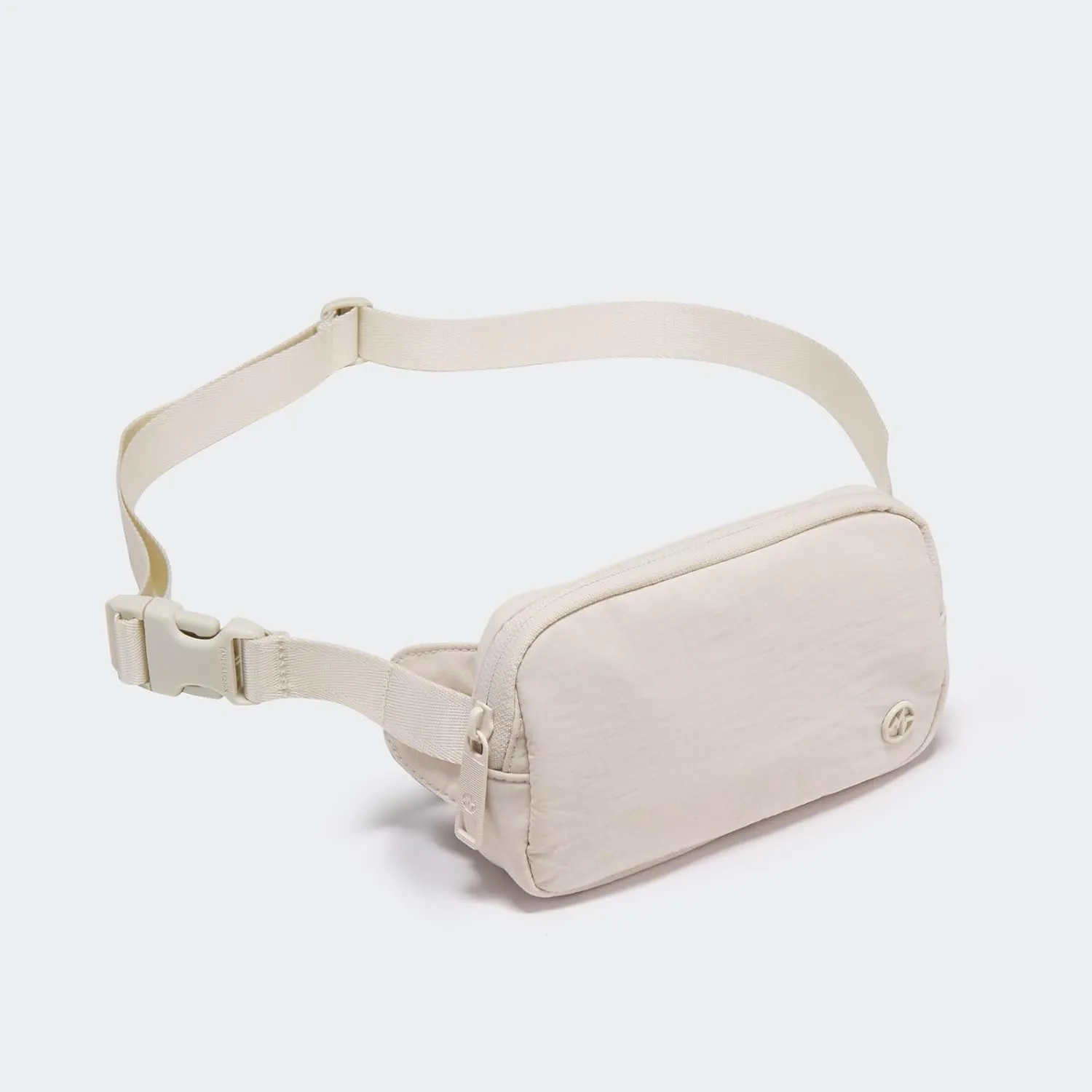Pander Mini Belt Bag  Ultra Compact, Fits 6.7 Phone, Lipstick, Earbuds, Essentials, Small Crossbody Waist Purse, White Opal
