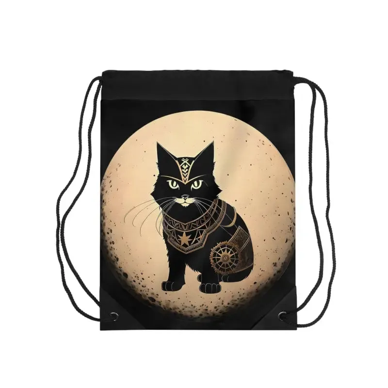 Pawsome Cat Samurai Outdoor Drawstring Bag