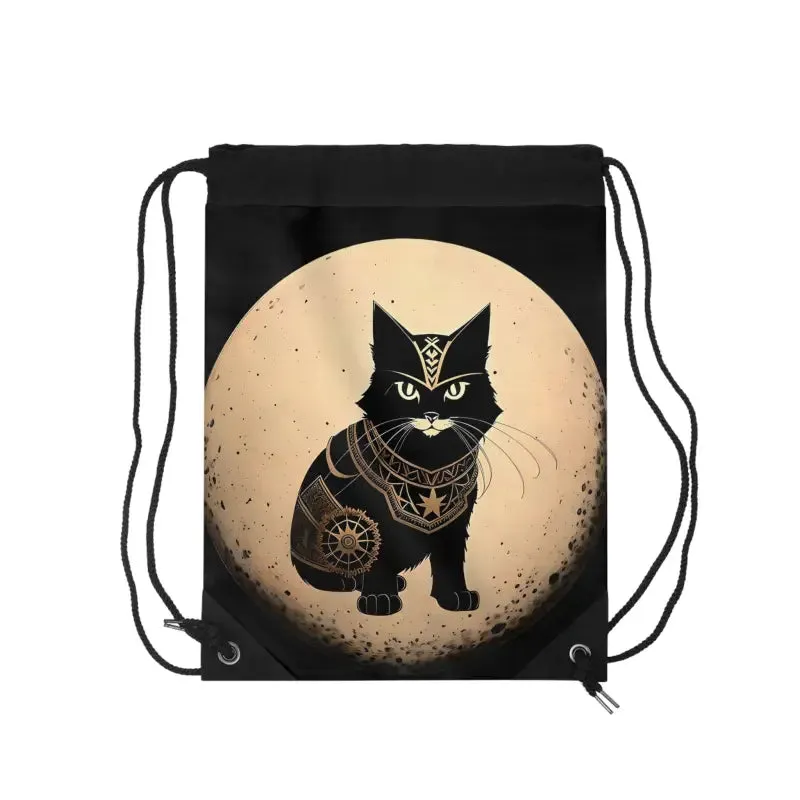 Pawsome Cat Samurai Outdoor Drawstring Bag