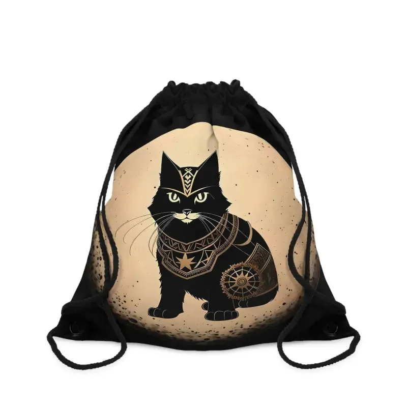 Pawsome Cat Samurai Outdoor Drawstring Bag