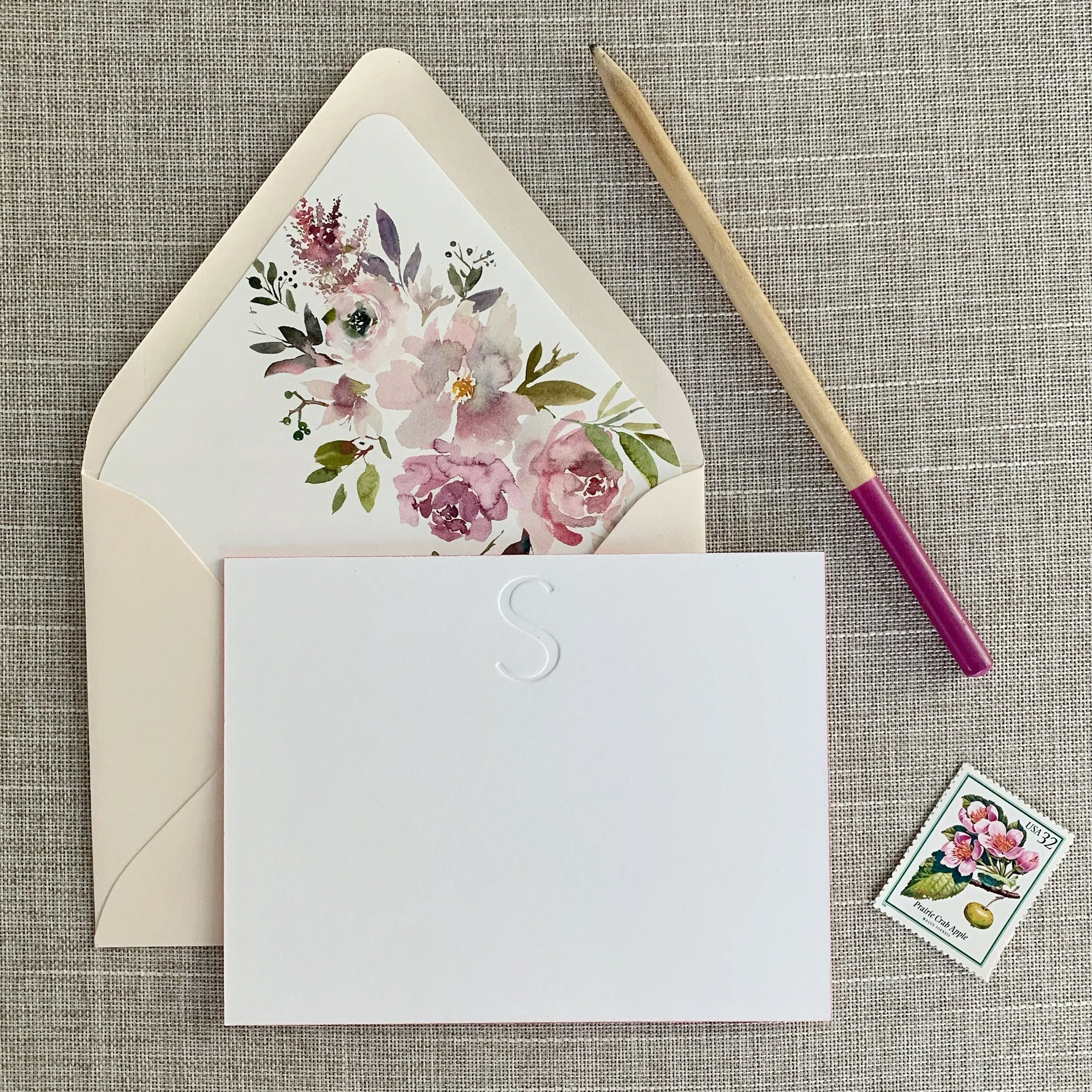 Pink Poppy Envelope Liners