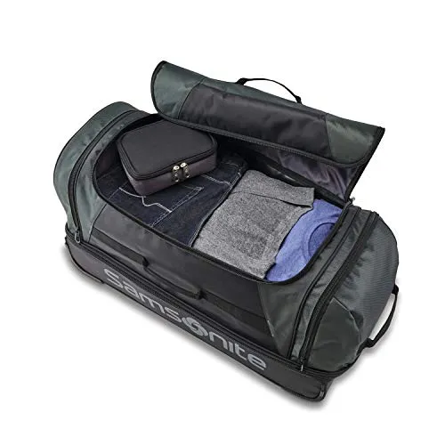 Samsonite Andante 2 Boxed Drop Bottom Wheeled Duffel 32, Moss Green/Black