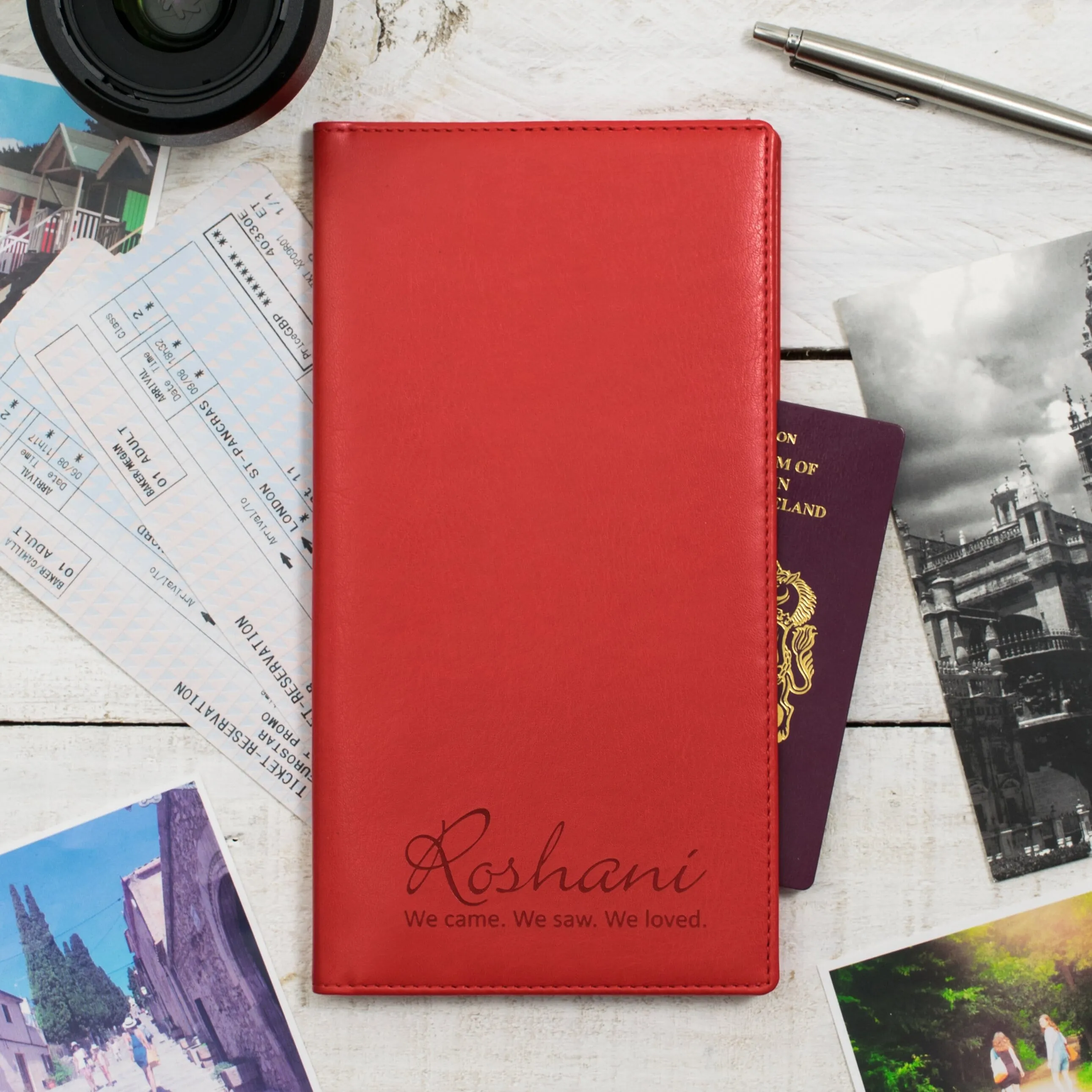 Script Name Personalised Travel Document Holder