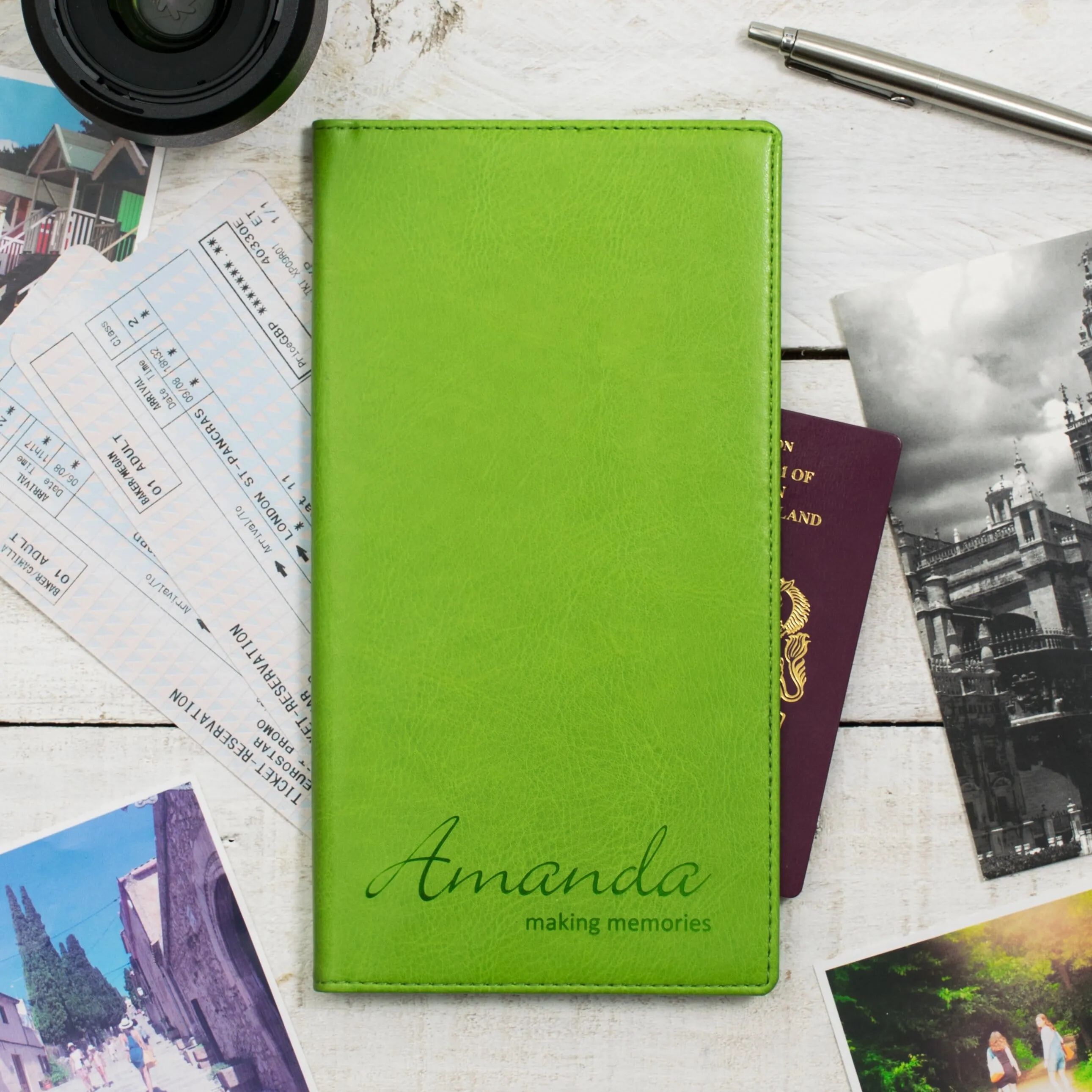 Script Name Personalised Travel Document Holder