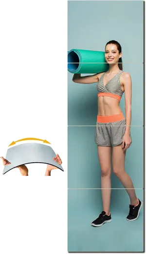Shatterproof Wall Mirror Full Length for Bedroom, Plexiglass Gym Mirrors For Home, Extra Thick: 0.12 inch, 16 x 16 inch x 4 Pcs, Workout Mirrors Safe for Kids, Over The Door, Long Wall Mounted