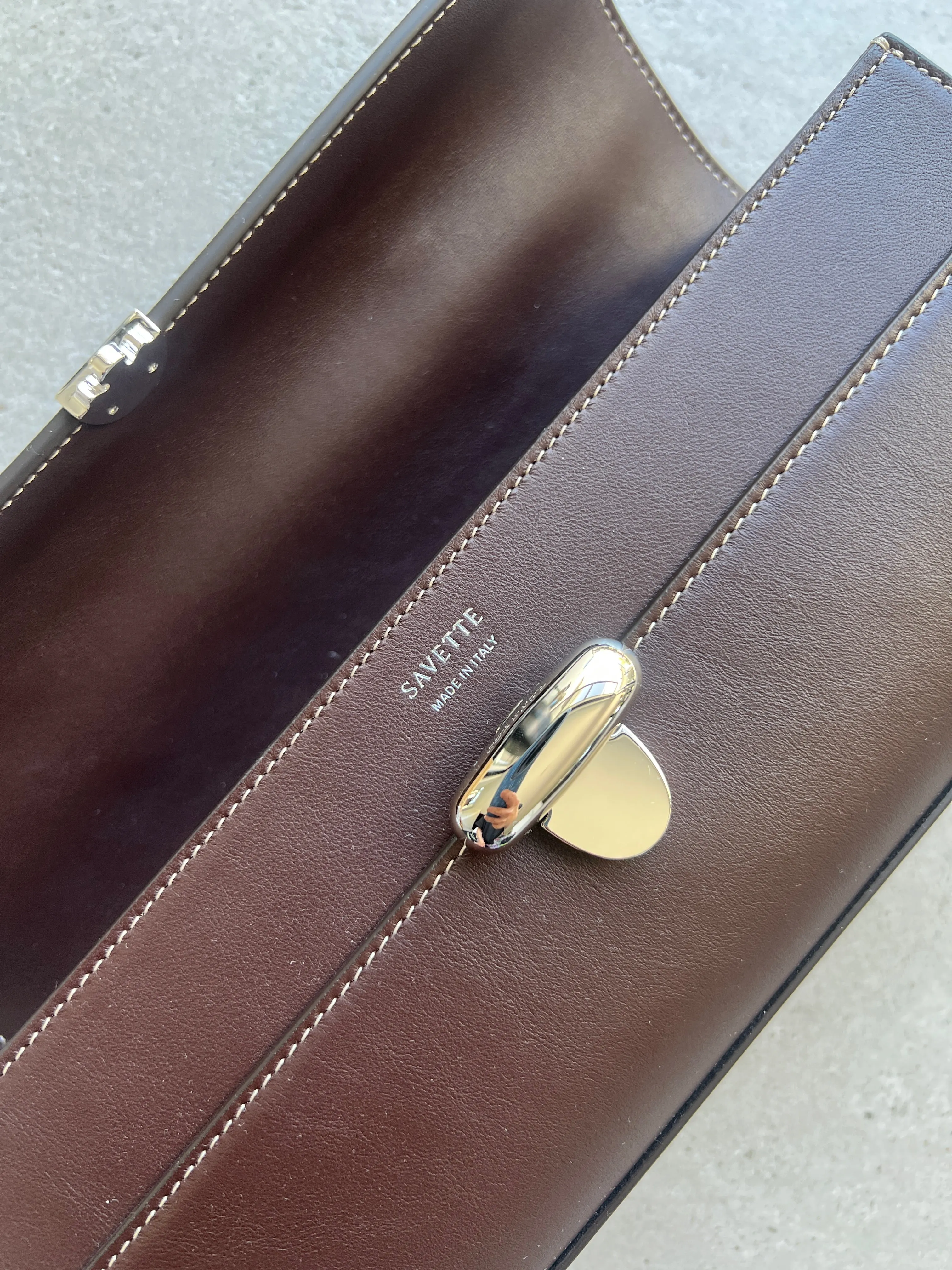 Slim Symmetry Pouchette Smooth Calf, Coffee (S)