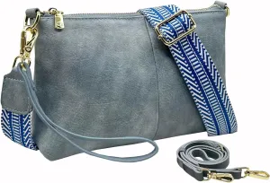 Small Crossbody Clutch Purses Bags for Women Wristlet Wallet Vegan Shoulder Handbags Guitar Strap   Leather Strap