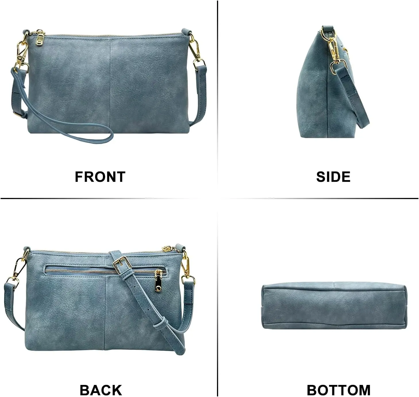 Small Crossbody Clutch Purses Bags for Women Wristlet Wallet Vegan Shoulder Handbags Guitar Strap   Leather Strap