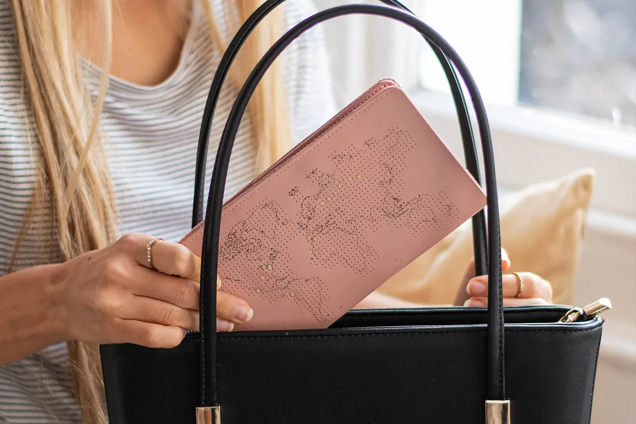 Stitch Travel Wallet - Pink