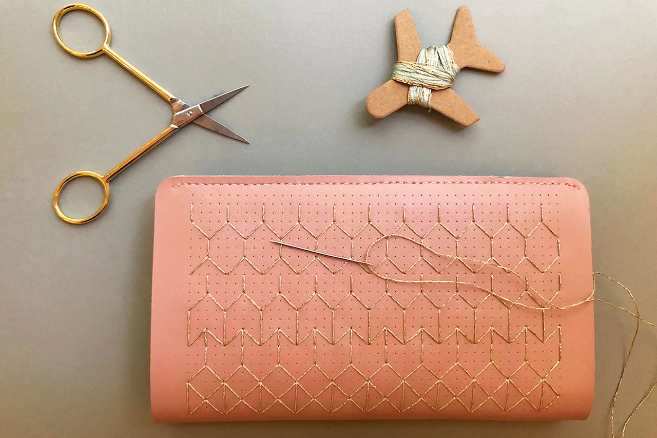 Stitch Travel Wallet - Pink
