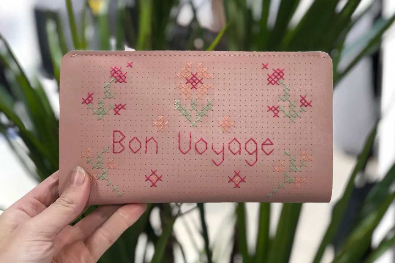Stitch Travel Wallet - Pink