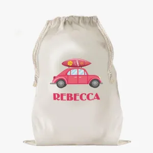 Summer Surfing Custom Drawstring Sack