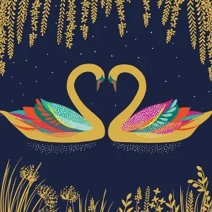 Swan Heart Card
