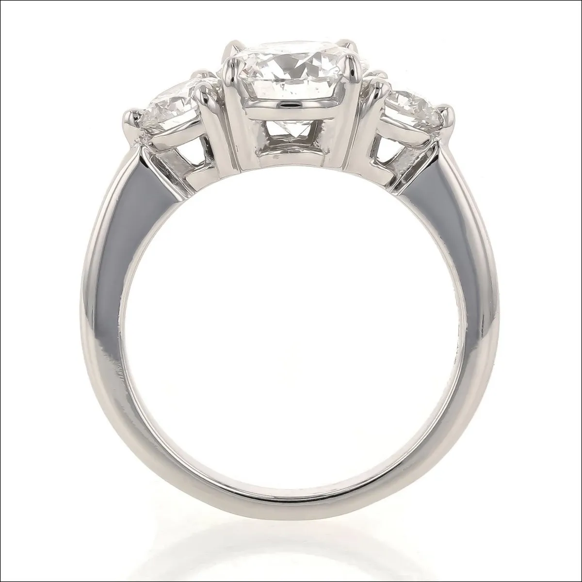 Three-Stone Diamond Engagement Ring Platinum