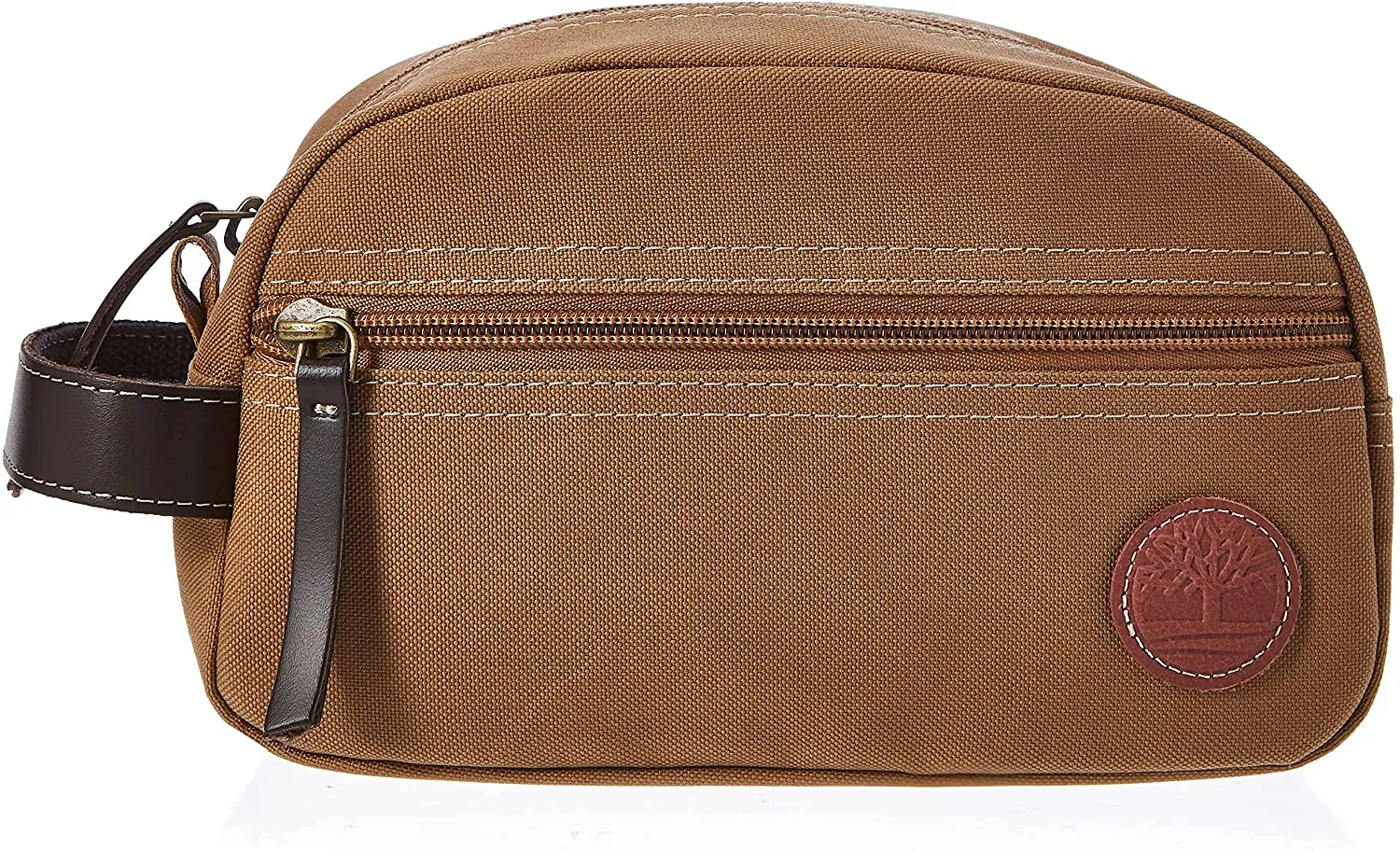 Timberland Men's Toiletry Bag Canvas Travel Kit Organizer - Khaki