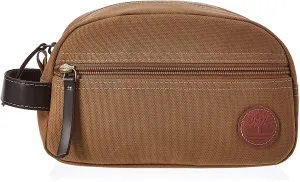 Timberland Men's Toiletry Bag Canvas Travel Kit Organizer - Khaki