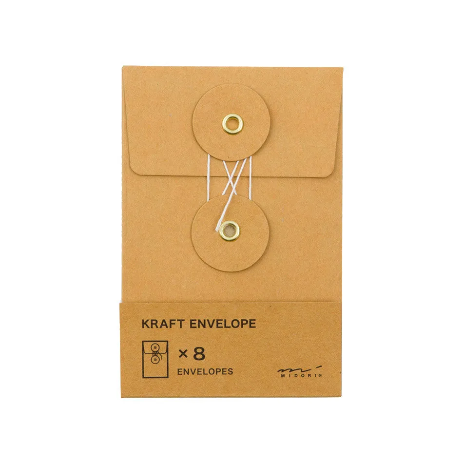 TRAVELER'S COMPANY Kraft String Envelope Small Vertical Orange