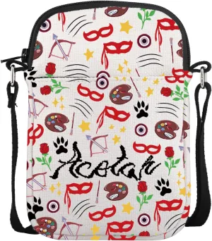 VAMSII A Court Of Thorns and Roses Merch Bookworm Inspired Crossbody Bag Reader Gift Bookish Gifts for Book Lovers