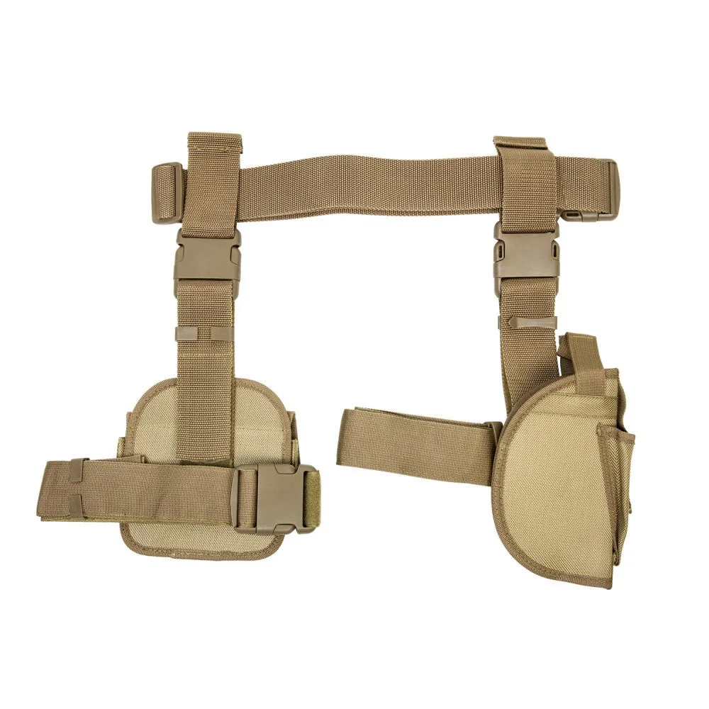 VISM 3-Piece Drop Leg Holster w/ Belt & Pouches by NcSTAR