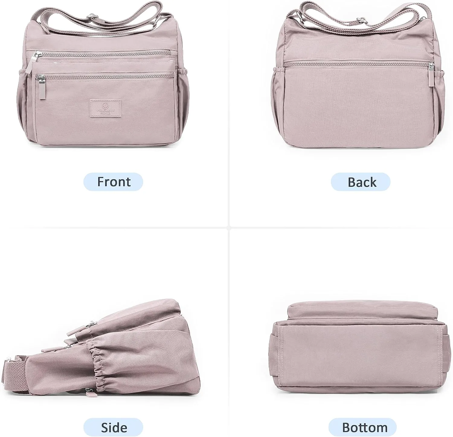 VOLGANIK ROCK Crossbody Bags for Women with RFID Pocket Anti Theft Handbag Water Resistant Shoulder Bags Travel Purse