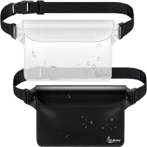 Waterproof Fanny Pack, Waterproof Pouch for Phone Passport Wallet Purse with Waist strap, Ideal for Swimming Boating Fishing Diving Beach
